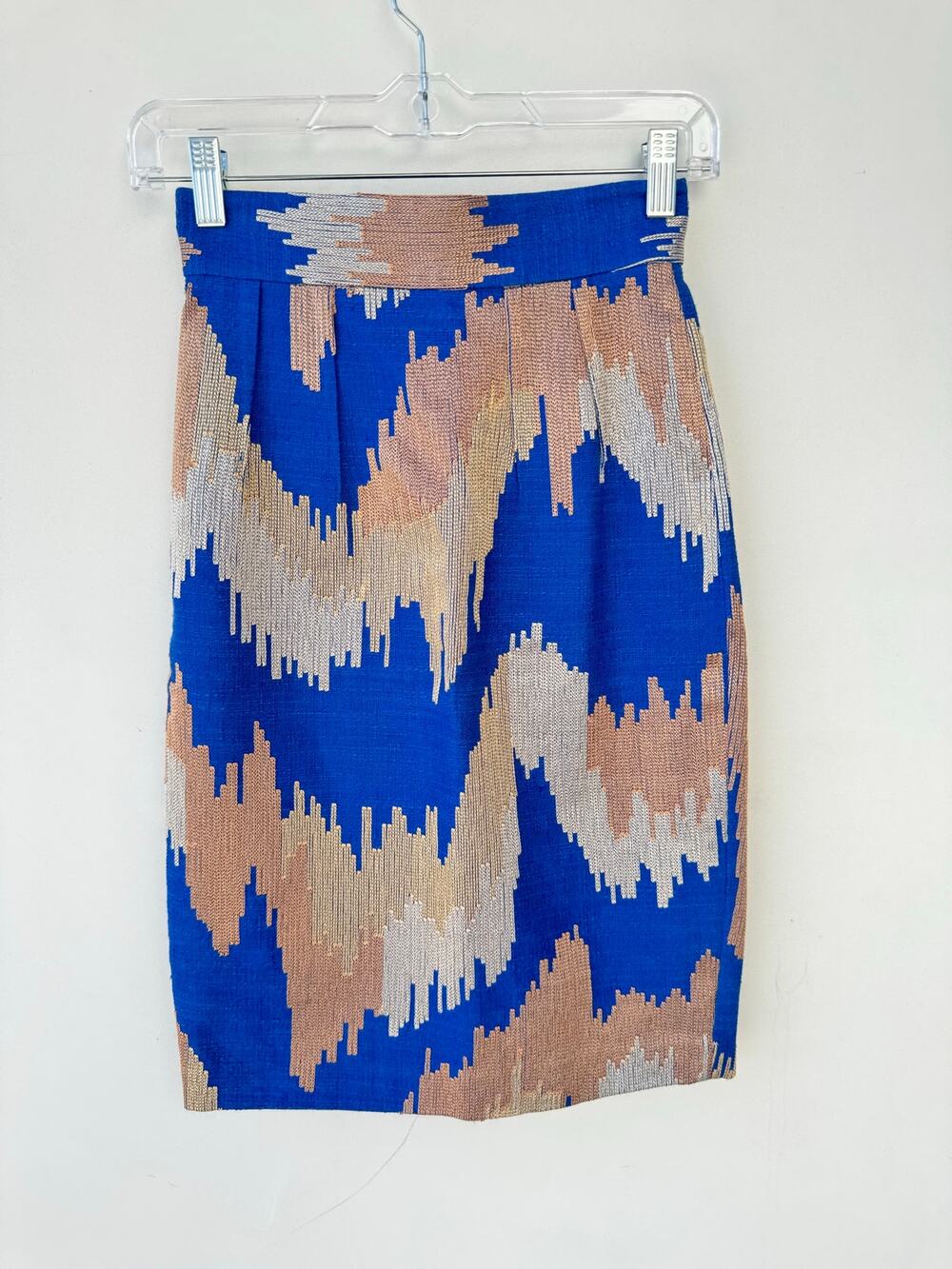 Tracy Reese Sculpted Jacquard Embroidered Pencil Skirt